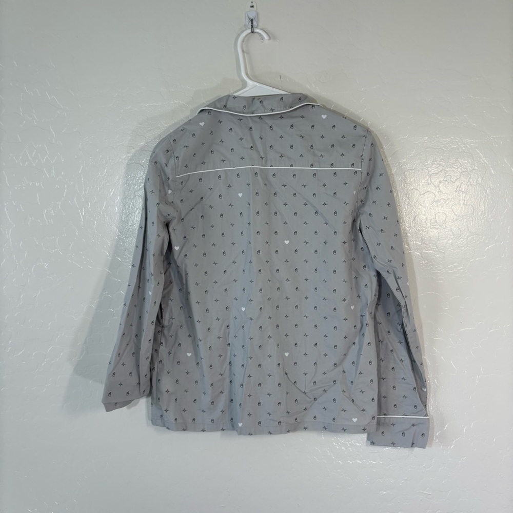 Figs Dream Big Pajama Button Front Top Women XS Front Pocket - Picture 4 of 8